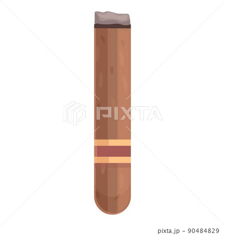 Burning cigar icon cartoon vector. Smoke tobacco. Nicotine carton 90484829