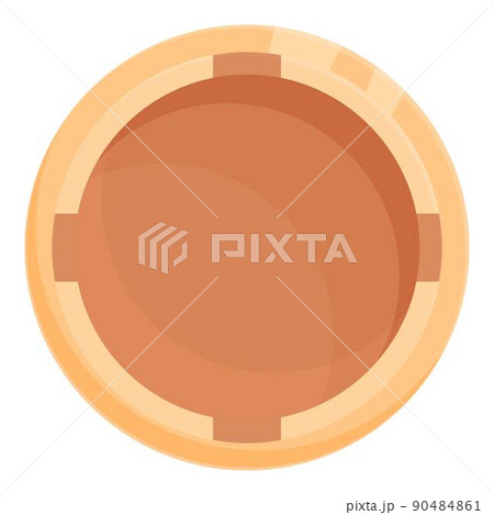 Top view ashtray icon cartoon vector. Cigar tobacco. Cuban havana Top view ashtray icon cartoon vector. Cigar tobacco. Cuban havana 90484861