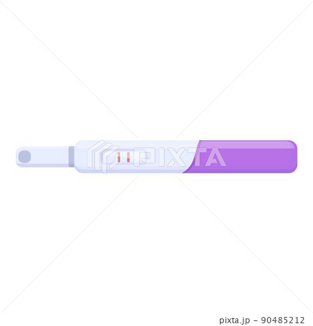 Box pregnant test icon cartoon vector. Positive pregnancy. Stick kit 90485212