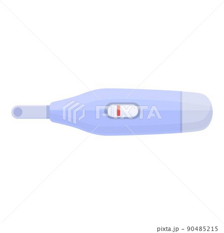 Digital pregnancy icon cartoon vector. Pregnant test. Positive kit 90485215