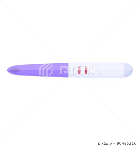 Planning pregnancy icon cartoon vector. Positive test. Pregnant stick 90485216
