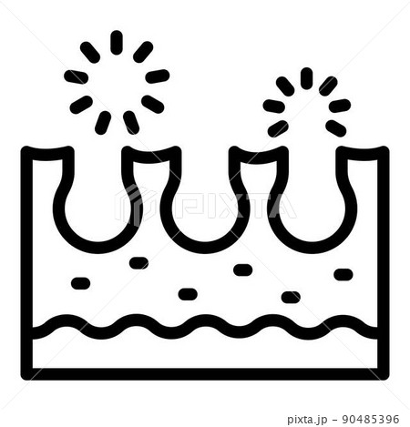 Cleaned hair skin icon, outline style 90485396