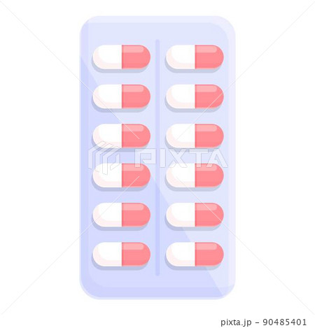 Contraception capsule icon cartoon vector. Control female. Health method 90485401