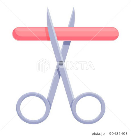 Contraception scissors cut icon cartoon vector. Birth control. Woman condom 90485403