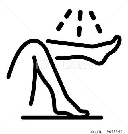 Leg laser hair removal icon, outline style 90485404