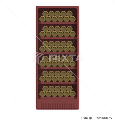 Cellar wine cabinet icon cartoon vector. Bar alcohol. Shelf wood Cellar wine cabinet icon cartoon vector. Bar alcohol. Shelf wood 90486675