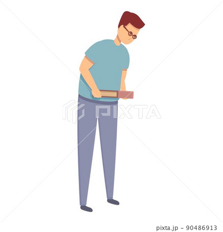 Depressed student icon cartoon vector. Bully violence. Child problem 90486913