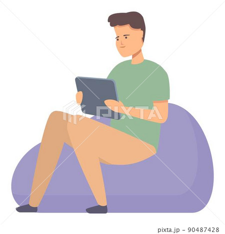 Relax digital reading icon cartoon vector. Archive culture. Store education Relax digital reading icon cartoon vector. Archive culture. Store education 90487428