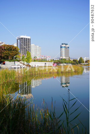 景色 公園 池 90487632