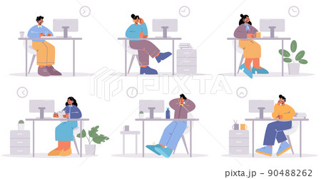 Operators of customer support service in office 90488262