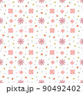 Small flower pattern with bee. Design for fashion, fabric, wallpaper and print. 90492402