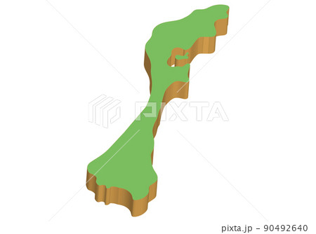 立体的な石川県 90492640
