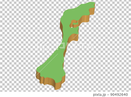 立体的な石川県 90492640