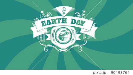 Image of earth day banner on green background 90493764