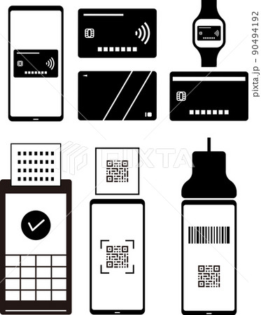 クレジットカードやアプリ、コードでのキャッシュレス決済 90494192