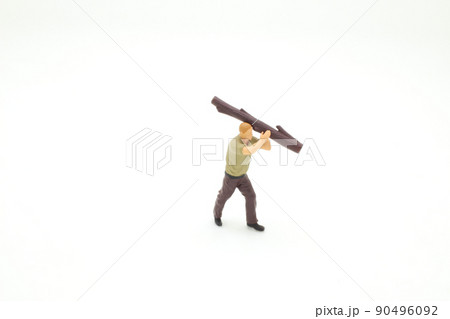 a mini of figure worker of Woodcutter, logger a mini of figure worker of Woodcutter, logger 90496092