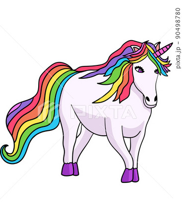 Strolling Unicorn Cartoon Colored Clipart Strolling Unicorn Cartoon Colored Clipart 90498780