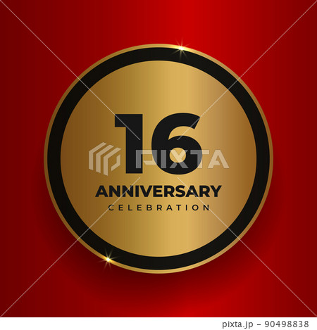 16 years anniversary celebration background. 90498838