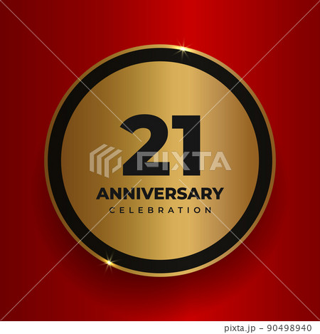 21 years anniversary celebration background. 90498940