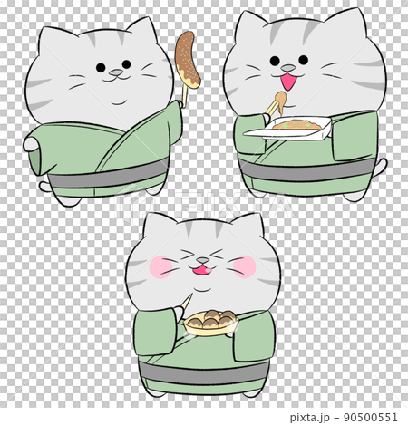 Yurukawa Sabatra cat enjoying the festival ② 3-piece set 90500551
