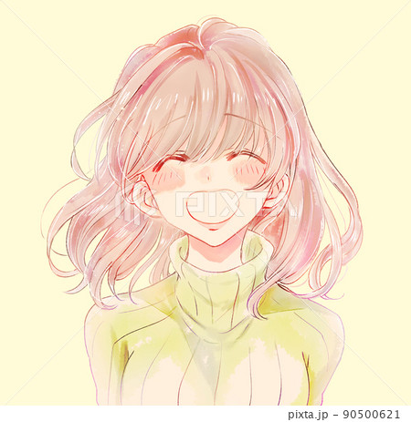 笑顔の女性のイラスト素材 [90500621] - PIXTA