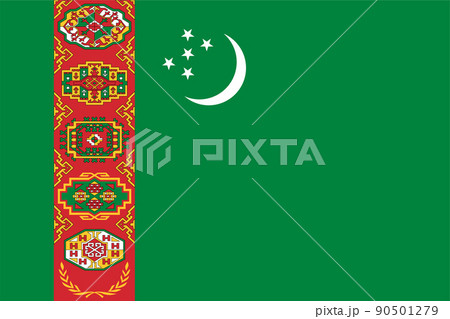 世界の国旗、トルクメニスタン