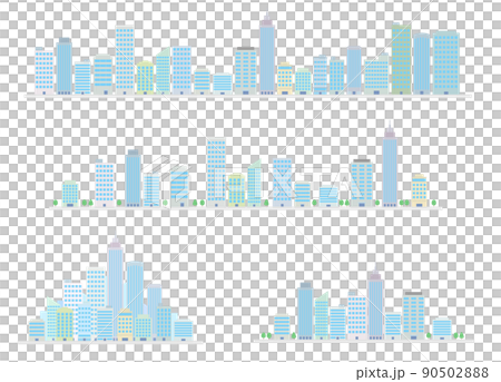 Business district illustration set Business district illustration set 90502888
