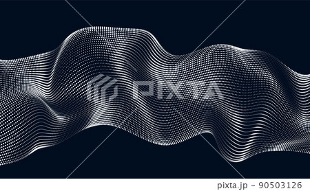 Wave of the many colored lines. Abstract wavy stripes on a black background isolated. Creative line art. Vector illustration EPS 10. 90503126