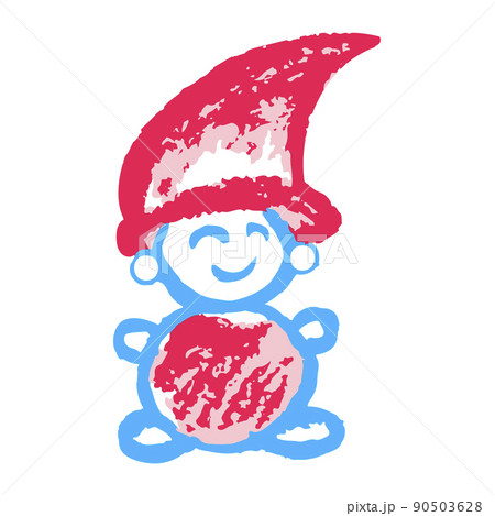 Icon in hand draw style. Drawing with wax crayons, children's creativity 90503628