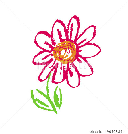 Icon in hand draw style. Drawing with wax crayons, children's creativity 90503844