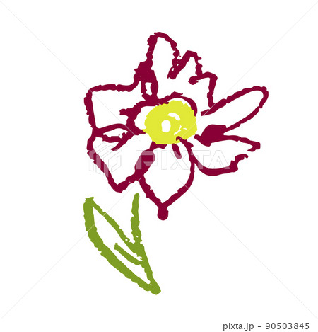 Icon in hand draw style. Drawing with wax crayons, children's creativity Icon in hand draw style. Drawing with wax crayons, children's creativity 90503845