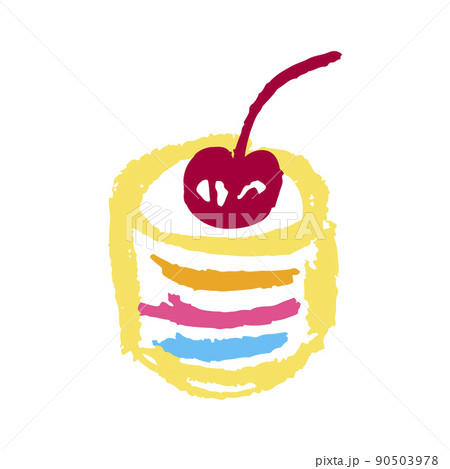 Icon in hand draw style. Drawing with wax crayons, children's creativity Icon in hand draw style. Drawing with wax crayons, children's creativity 90503978