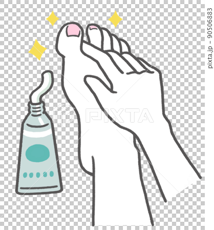 Apply deodorant cream to the feet that are worrisome of odor 90506883