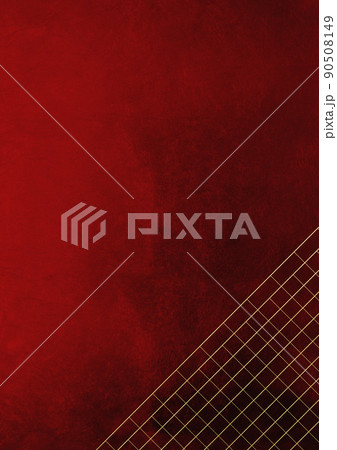 金箔ラインの斜め2　（背景素材）　背景暗い赤 90508149