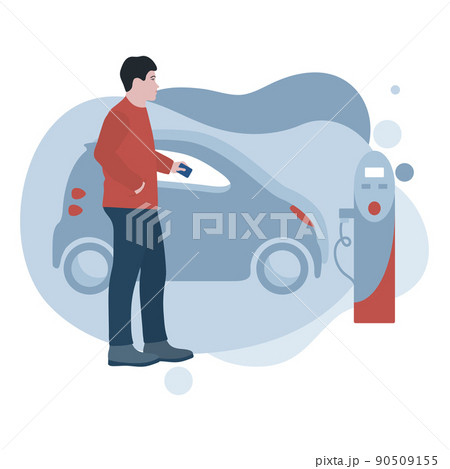 Driver Electric car Vehicle charging station ECO Driver Electric car Vehicle charging station ECO 90509155