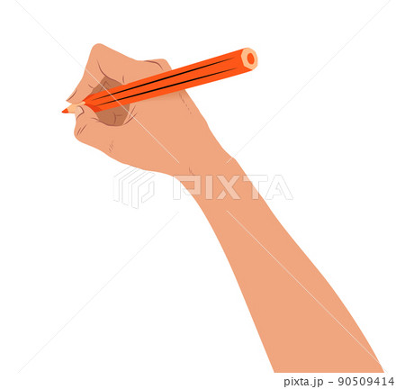 Vector illustration of hand writing with pencil 90509414