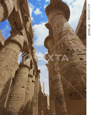Karnak temple in luxor with its wonderful sculptures and antiquities Karnak temple in luxor with its wonderful sculptures and antiquities 90510714