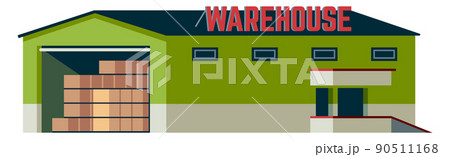 Warehouse icon. Cargo storage building. Shipping service Warehouse icon. Cargo storage building. Shipping service 90511168