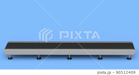 Airport conveyor belt, line or baggage claim area on blue background Airport conveyor belt, line or baggage claim area on blue background 90512409
