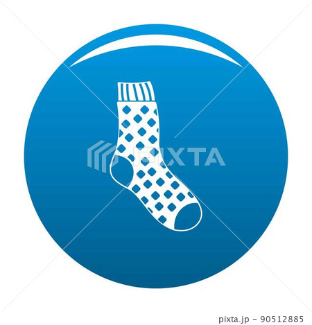 Cotton sock icon vector blue 90512885