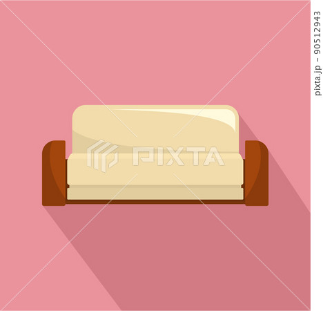 English sofa icon, flat style 90512943