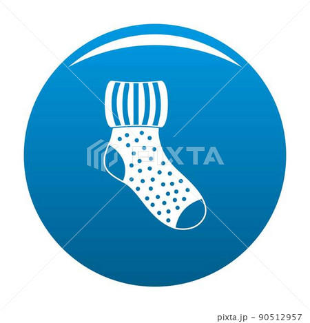 Woolen sock icon vector blue 90512957