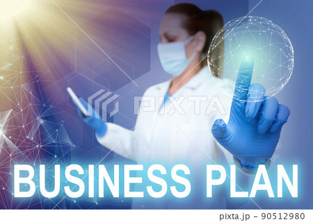 Conceptual caption Business Plan. Business showcase Structural Strategy Goals and Objectives Financial Projections Nurse in uniform pointing upwards represents global innovative thinking. Conceptual caption Business Plan. Business showcase Structural Strategy Goals and Objectives Financial Projections Nurse in uniform pointing upwards represents global innovative thinking. 90512980