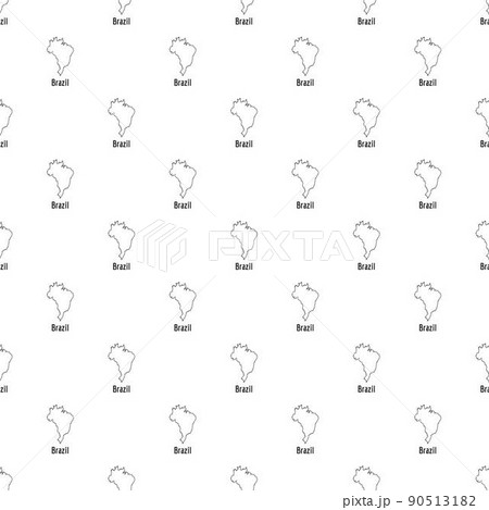 Brazil map thin line vector simple Brazil map thin line vector simple 90513182