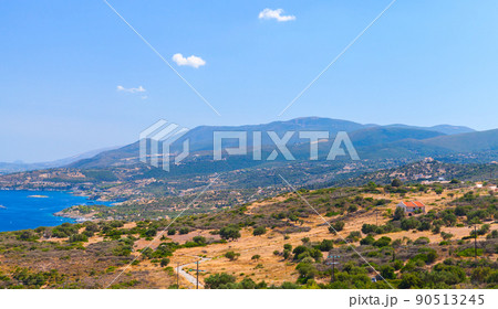Summer landscape, coast of Greek island Zakynthos 90513245