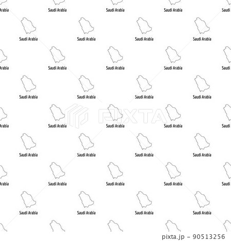 Saudi Arabia map thin line vector simple 90513256