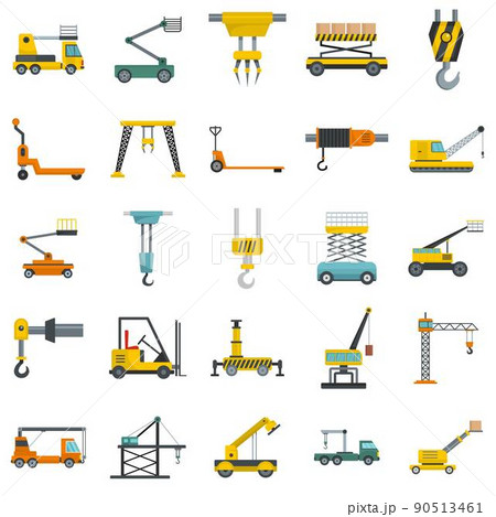 Lifting machine icons set vector isolated 90513461