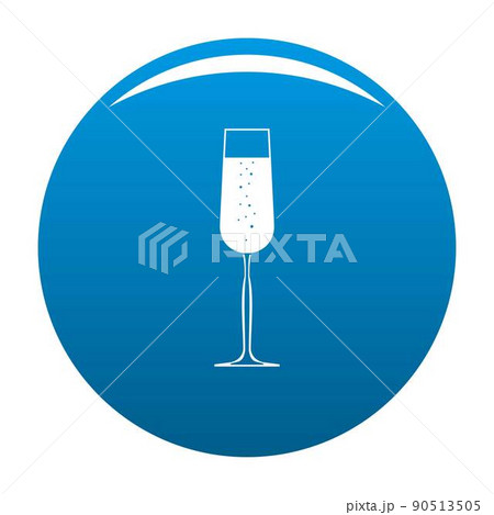 Glass of champagne icon vector blue 90513505