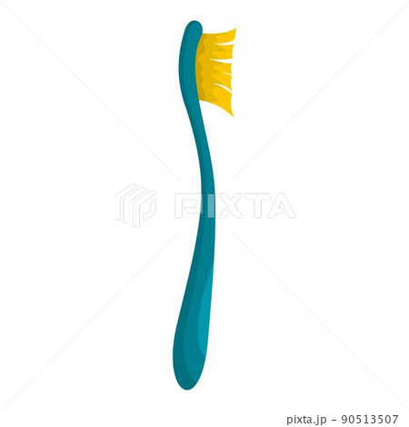 Cleaning toothbrush icon, flat style 90513507