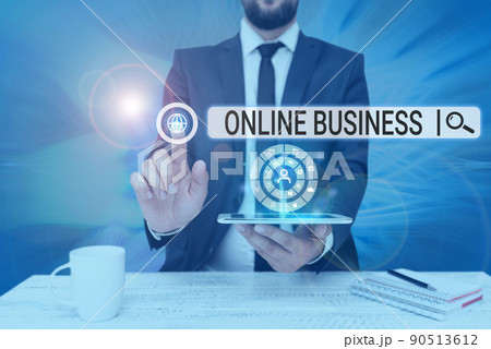 Inspiration showing sign Online Business. Business approach Commercial transaction sharing information in the internet Man holding Screen Of Mobile Phone Showing The Futuristic Technology. Inspiration showing sign Online Business. Business approach Commercial transaction sharing information in the internet Man holding Screen Of Mobile Phone Showing The Futuristic Technology. 90513612